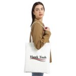 Hawk Tuah girl balenciaga style totebag white hvitt handlenett.a